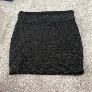 Black mini skirt